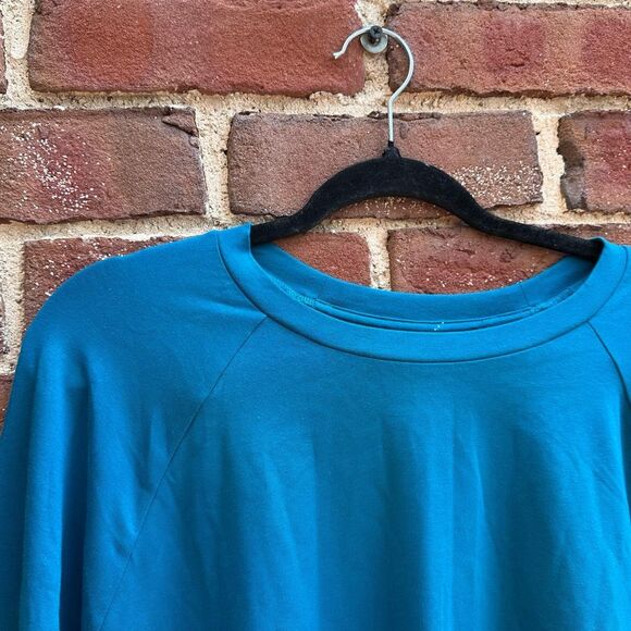 Eileen Fisher $148 Organic Cotton crewneck Long-Sleeve Tee jewel medium - Picture 5 of 8